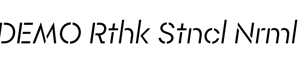 FSP DEMO Rthk Stncl Nrml Italic