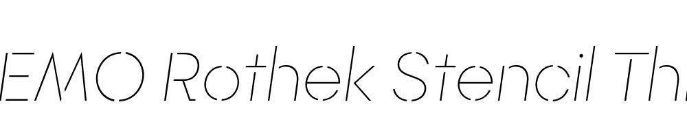 FSP DEMO Rothek Stencil Thin Italic