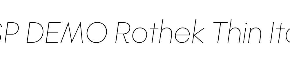 FSP DEMO Rothek Thin Italic