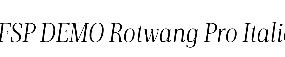 FSP DEMO Rotwang Pro Italic