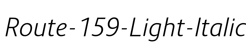 Route-159-Light-Italic