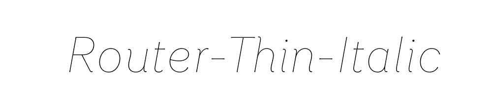 Router-Thin-Italic