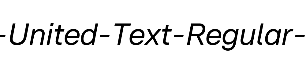 RTL-United-Text-Regular-Italic