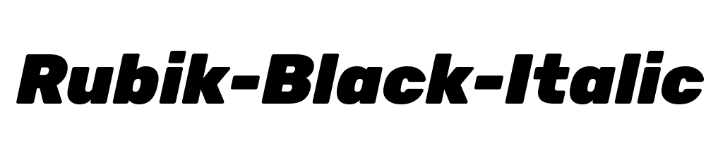 Rubik-Black-Italic