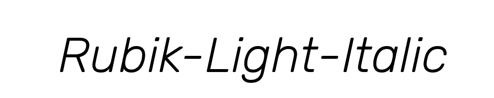 Rubik-Light-Italic