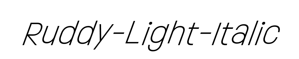 Ruddy-Light-Italic