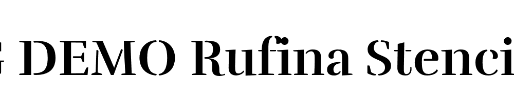  DEMO Rufina Stencil Bold Regular