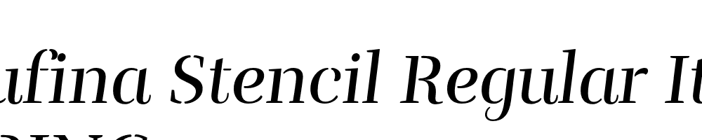  DEMO Rufina Stencil Regular Italic Regular