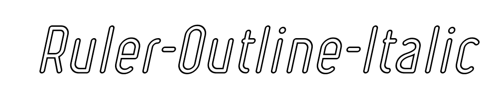 Ruler-Outline-Italic