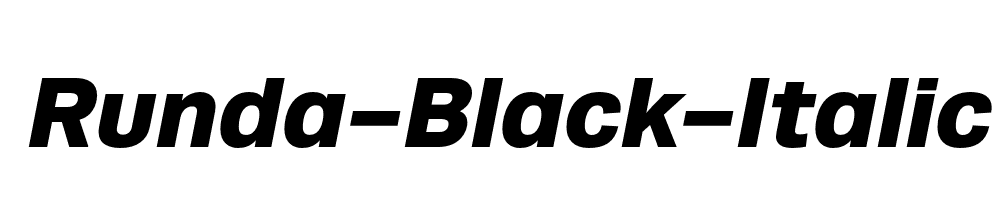 Runda-Black-Italic