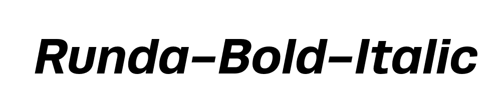 Runda-Bold-Italic