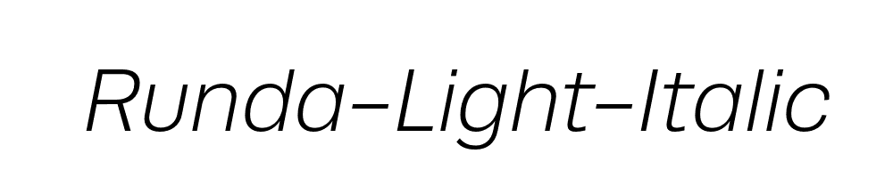 Runda-Light-Italic