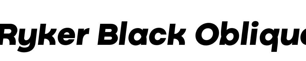 FSP DEMO Ryker Black Oblique Bold Italic