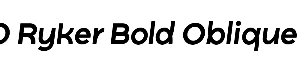 FSP DEMO Ryker Bold Oblique Bold Italic