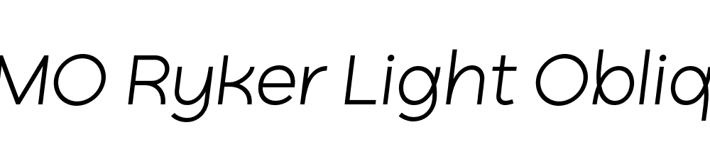 FSP DEMO Ryker Light Oblique Italic