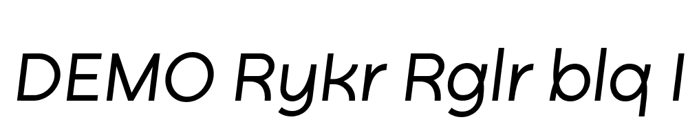 FSP DEMO Rykr Rglr blq Italic