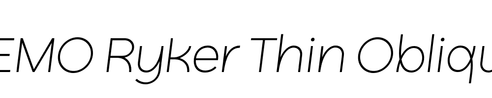 FSP DEMO Ryker Thin Oblique Italic