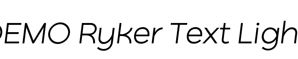 FSP DEMO Ryker Text Light Italic