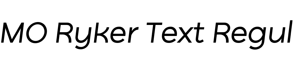 FSP DEMO Ryker Text Regular Italic