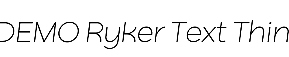 FSP DEMO Ryker Text Thin Italic