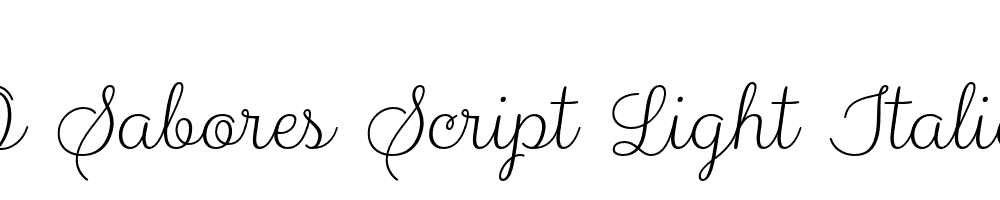  DEMO Sabores Script Light Italic Regular