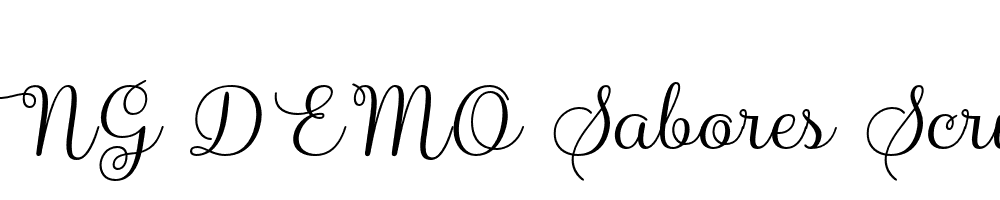  DEMO Sabores Script Italic Regular