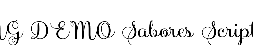  DEMO Sabores Script Semibold Regular