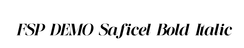 FSP DEMO Saficel Bold Italic