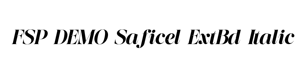 FSP DEMO Saficel ExtBd Italic