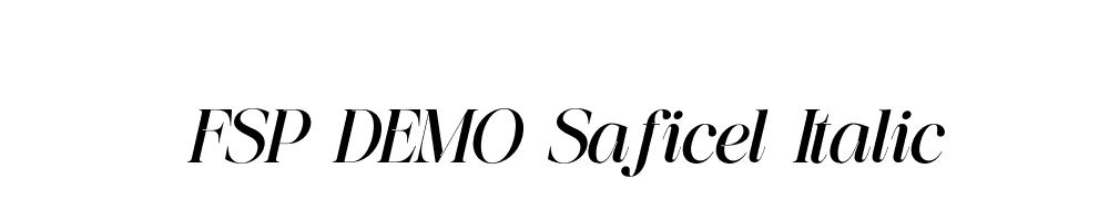 FSP DEMO Saficel Italic