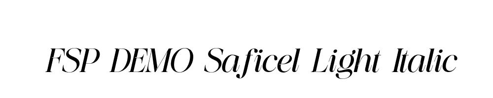 FSP DEMO Saficel Light Italic