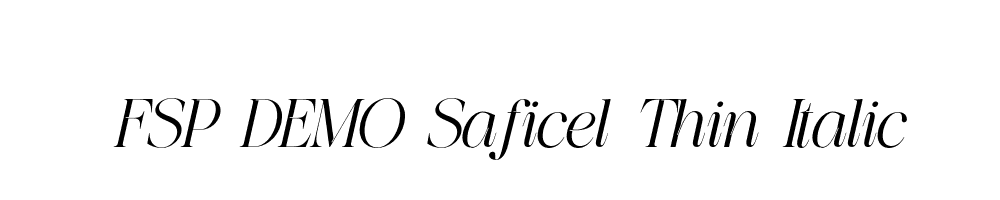 FSP DEMO Saficel Thin Italic