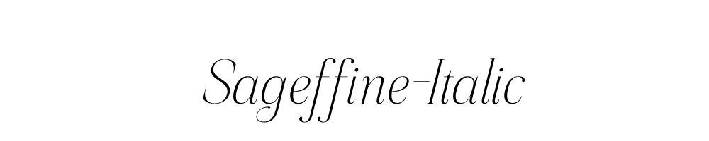 Sageffine-Italic