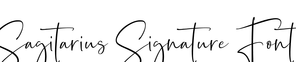 Sagitarius Signature Font