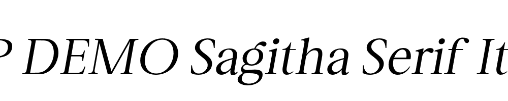 FSP DEMO Sagitha Serif Italic