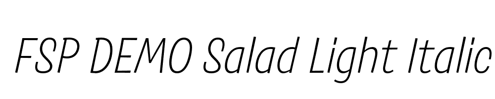 FSP DEMO Salad Light Italic