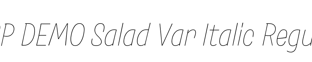 FSP DEMO Salad Var Italic Regular