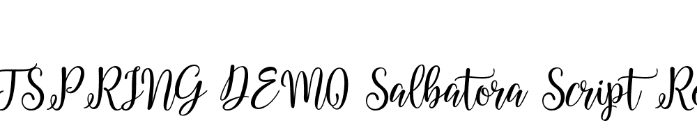  DEMO Salbatora Script Regular