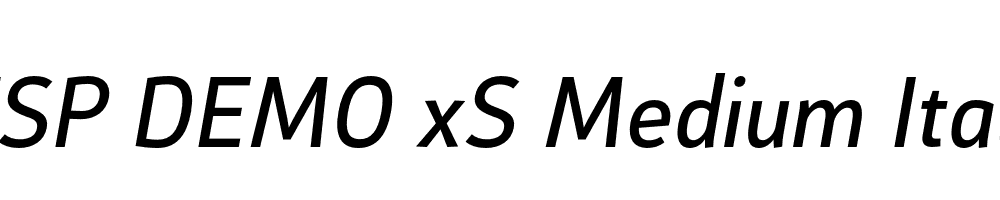 FSP DEMO xS Medium Italic