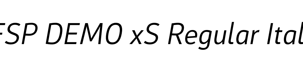 FSP DEMO xS Regular Italic