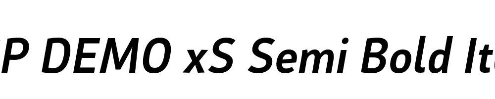 FSP DEMO xS Semi Bold Italic