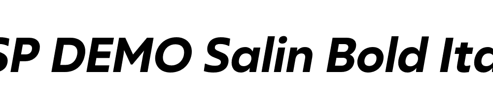 FSP DEMO Salin Bold Italic