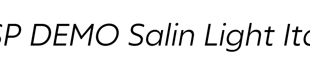 FSP DEMO Salin Light Italic