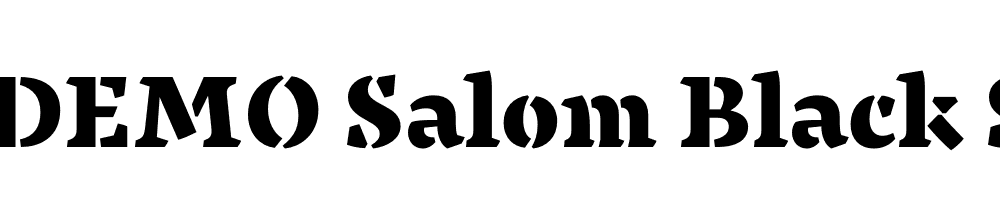  DEMO Salom Black Stencil Regular