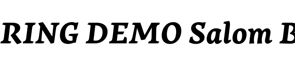  DEMO Salom Bold Italic