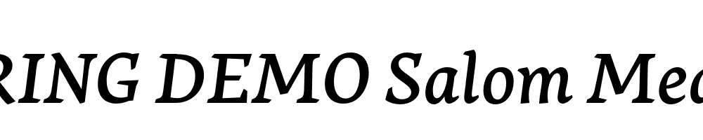  DEMO Salom Medium Italic