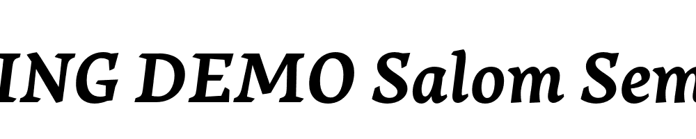  DEMO Salom Semibold Italic