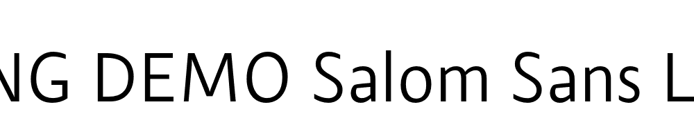  DEMO Salom Sans Light Regular