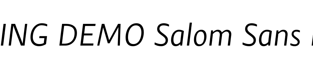  DEMO Salom Sans Light Italic