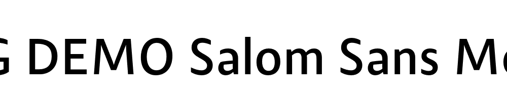  DEMO Salom Sans Medium Regular